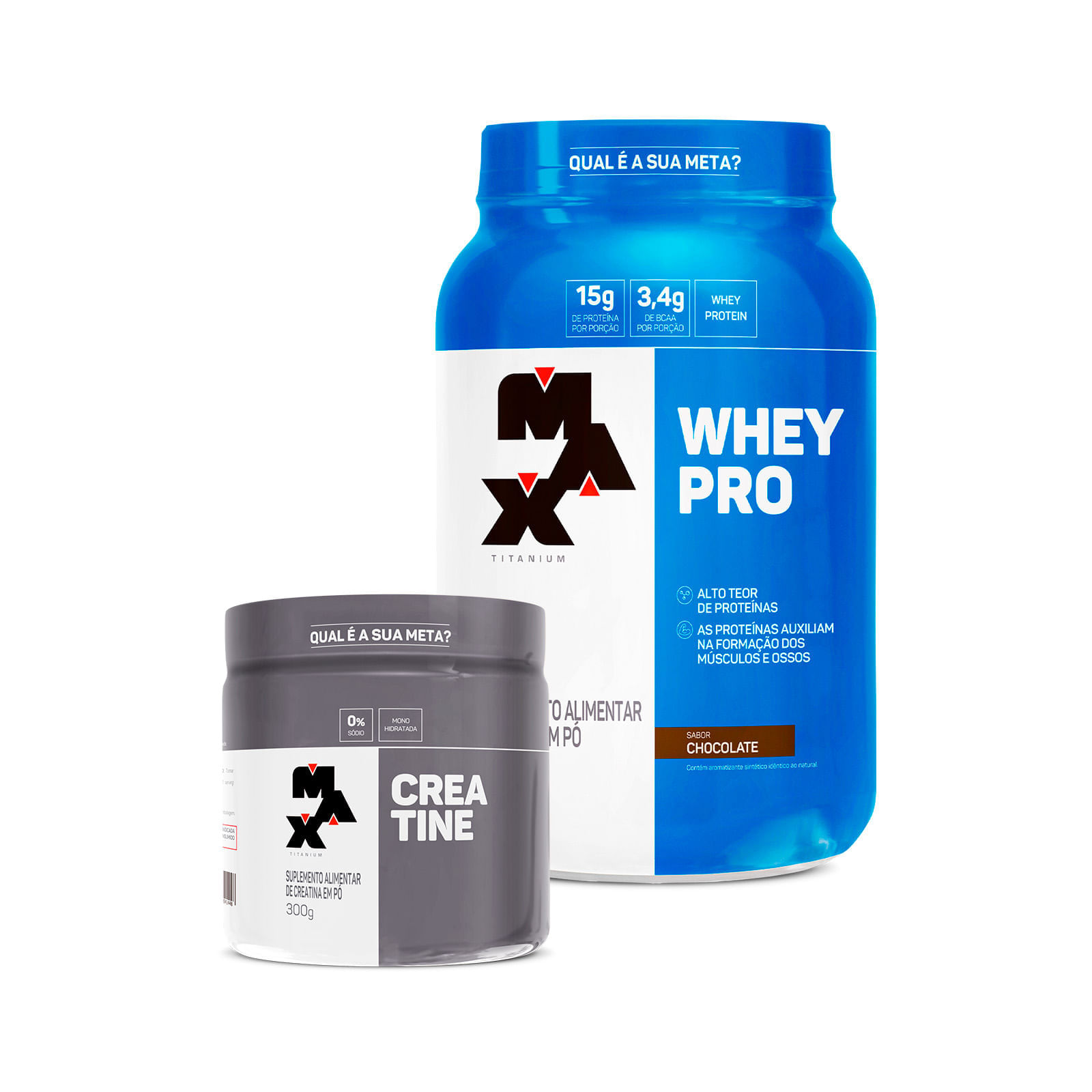 Kit Creatina 300g + Whey Pro 1Kg