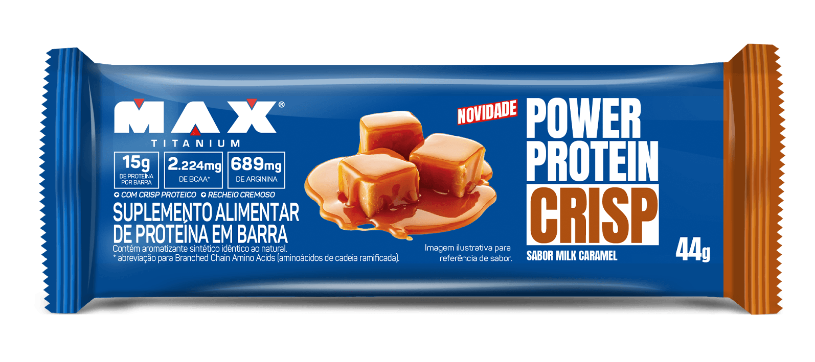 Power protein crisp milk caramel - 12 unidades de 44g