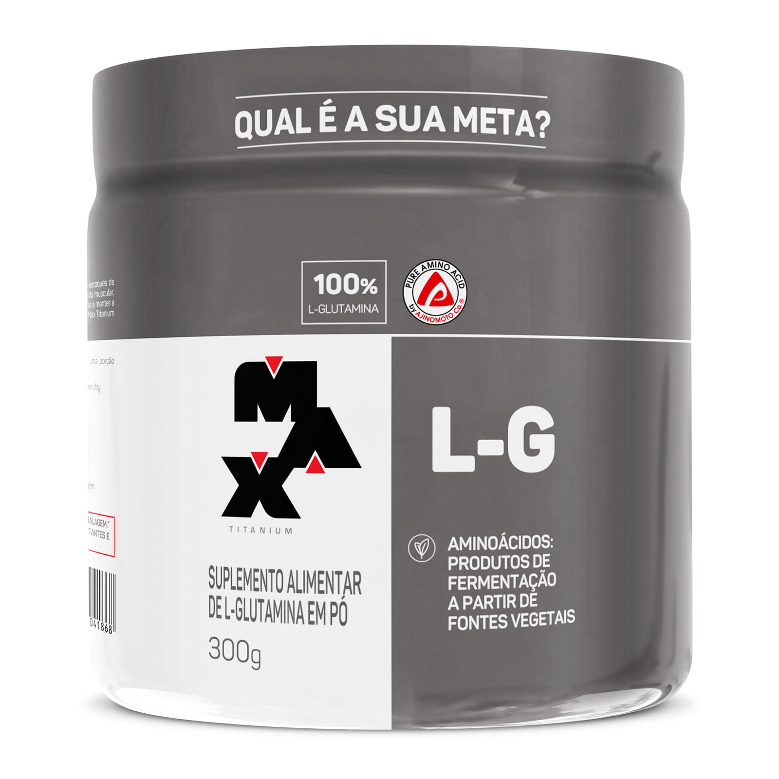Glutamina l-g 300g matéria-prima de fonte vegetal